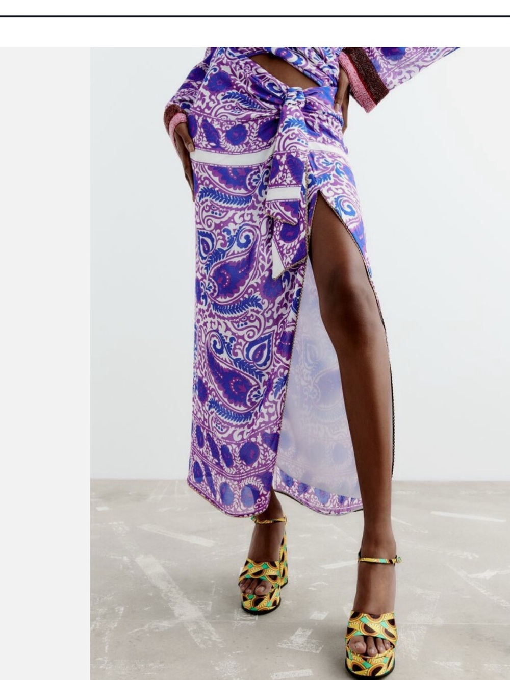 Zara Purple Paisley Swim Sarong Cover-Up